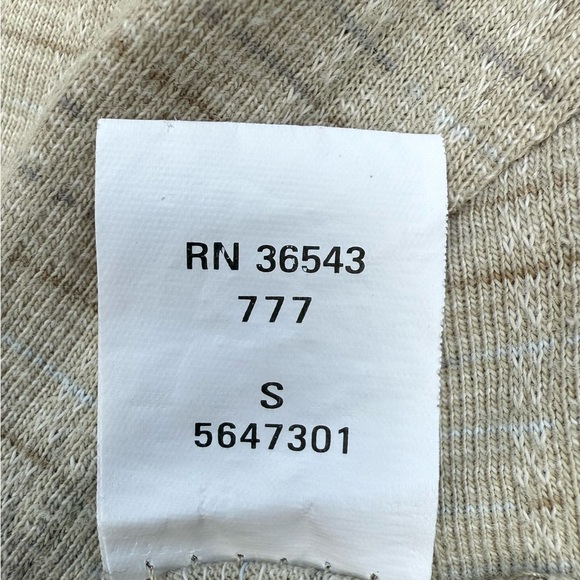 Geoffrey Beene Men’s Beige Textured Polo Shirt Size L Y2K Retro Vibe - Picture 4 of 8